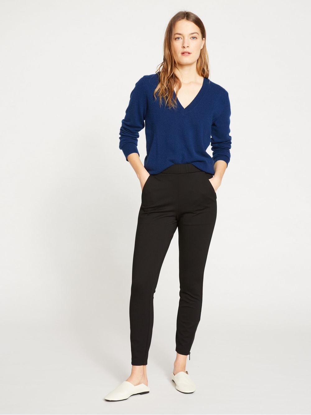 NWT Universal Standard Black Pocket Leggings Pima Modal High Rise Size 6-8 (2XS)